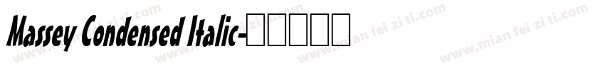 Massey Condensed Italic字体转换